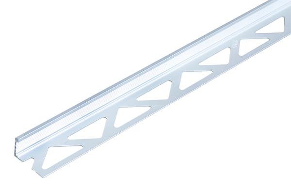 Fliesen-Abschlussprofil, Material: Aluminium, Oberfläche: silberfarbig eloxiert, Breite: 23,5 mm, Höhe: 12,5 mm, Länge: 1000 mm, Materialstärke: 1,00 mm