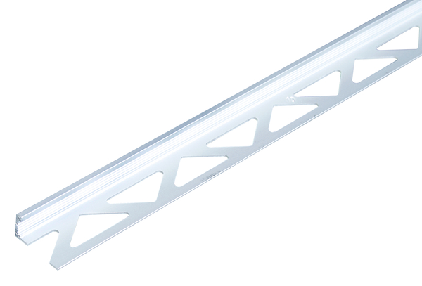 Fliesen-Abschlussprofil, Material: Aluminium, Oberfläche: silberfarbig eloxiert, Breite: 23,5 mm, Höhe: 10 mm, Länge: 2500 mm, Materialstärke: 1,00 mm