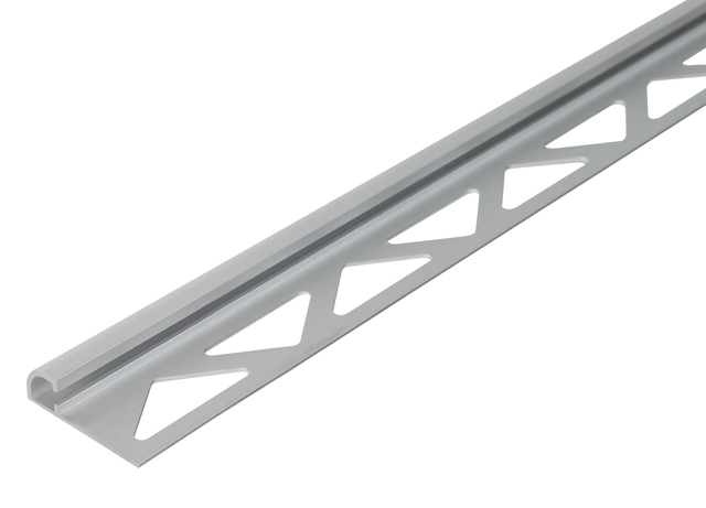 Profilé à carrelage quart de rond, Matériau: Aluminium, Finition: couleur argent, anodisée, Largeur: 30 mm, Hauteur: 8 mm, Longueur: 2500 mm, Épaisseur du matériau: 1,00 mm
