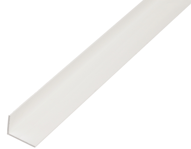 Alberts eco Winkelprofil, Material: PVC-U, Farbe: weiß, Breite: 25 mm, Höhe: 15 mm, Materialstärke: 1 mm, Ausführung: ungleichschenklig, Länge: 1000 mm