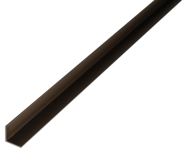 Cornière, Matériau: Aluminium, Finition: couleur bronze, anodisée, Largeur: 30 mm, Hauteur: 30 mm, Épaisseur du matériau: 2 mm, Version: côtés égaux, Longueur: 1000 mm