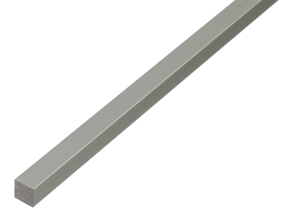 Vierkantstange, Material: Aluminium, Oberfläche: silberfarbig eloxiert, Breite: 8 mm, Höhe: 8 mm, Länge: 2000 mm