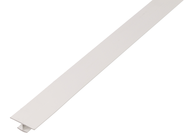 Profilo a H, Materiale: PVC-U, colore bianco, Larghezza superiore: 45 mm, altezza: 20 mm, Larghezza inferiore: 30 mm, Spessore del materiale: 1,0 mm, Lunghezza: 1000 mm
