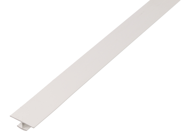 Profilé en H, Matériau: PVC, couleur : blanc, Largeur en haut: 25 mm, Hauteur: 6 mm, Largeur en bas: 10 mm, Épaisseur du matériau: 1 mm, Longueur: 1000 mm