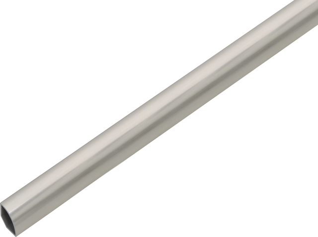 Quarter circle profile, Material: PVC-U, colour: stainless steel finish, Width: 15 mm, Height: 15 mm, Length: 2600 mm, Material thickness: 1.20 mm