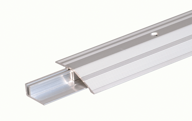 Levelling profile Pro, Material: Aluminium, Surface: support profile: raw, cover profile: silver anodised, Width: 44 mm, Length: 2700 mm, Material thickness: 1.50 mm