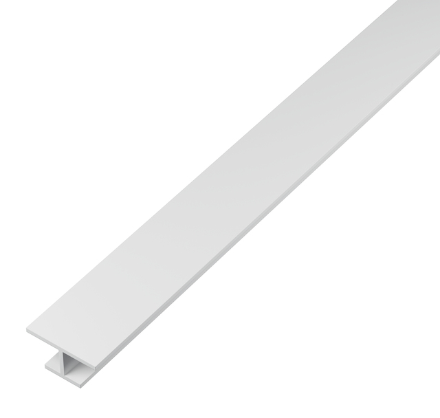 H-Profil, Material: PVC-U, Farbe: weiß, Breite oben: 22 mm, Höhe: 11 mm, Breite unten: 3,5 mm, Materialstärke: 1 mm, Länge: 1000 mm