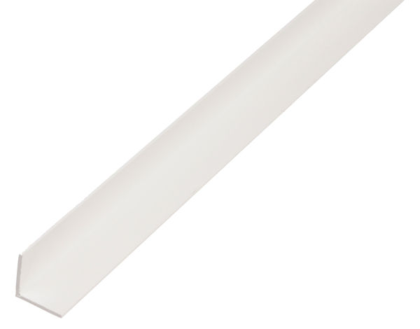 Winkelprofil, Material: PVC-U, Farbe: weiß, Breite: 40 mm, Höhe: 40 mm, Materialstärke: 1,2 mm, Ausführung: gleichschenklig, Länge: 1000 mm
