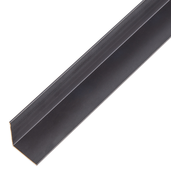 Winkelprofil, Material: Aluminium, Oberfläche: schwarz eloxiert, Breite: 20 mm, Höhe: 20 mm, Materialstärke: 1 mm, Ausführung: gleichschenklig, Länge: 2000 mm