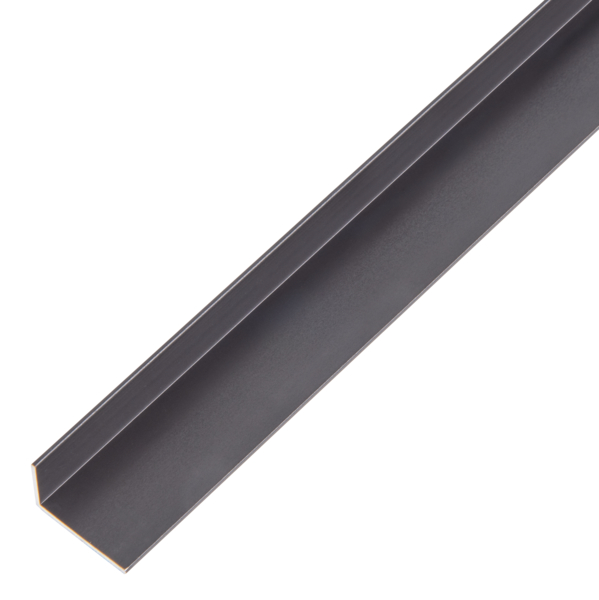 Angle profile, Material: Aluminium, Surface: black anodised, Width: 20 mm, Height: 10 mm, Material thickness: 1 mm, Type: unequal sided, Length: 2000 mm