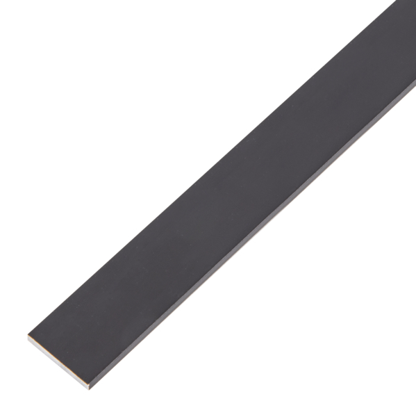 Flachstange, Material: Aluminium, Oberfläche: schwarz eloxiert, Breite: 20 mm, Materialstärke: 2 mm, Länge: 1000 mm
