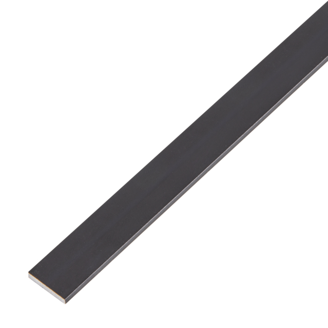 Flachstange, Material: Aluminium, Oberfläche: schwarz eloxiert, Breite: 15 mm, Materialstärke: 2 mm, Länge: 2000 mm