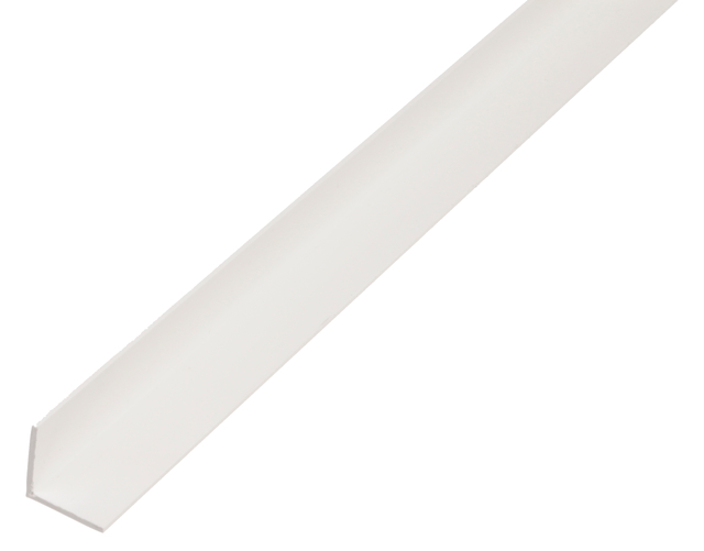 Angle profile, Material: PVC-U, colour: white, Width: 50 mm, Height: 50 mm, Material thickness: 1.2 mm, Type: equal sided, Length: 2600 mm