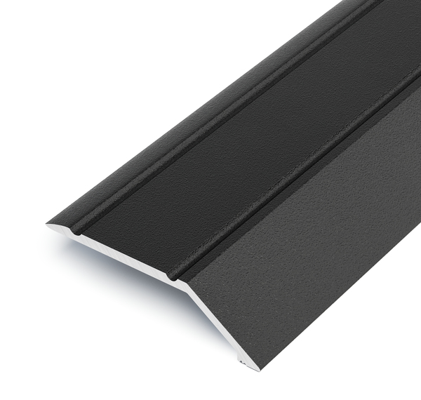 Ausgleichsprofil, selbstklebend, Material: Aluminium, Oberfläche: matt schwarz mit Feinstruktur kunststoffbeschichtet RAL 9005, Breite: 39 mm, Höhe: 10 mm, Länge: 900 mm, Materialstärke: 2,00 mm, SB-verpackt