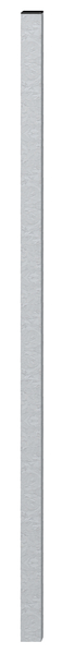 Zaunpfosten Madrid, Material: Stahl roh, Oberfläche: feuerverzinkt passiviert, zum Einbetonieren, Länge: 1500 mm, Feldhöhe: 1000 mm, Pfostenstärke: 40 x 40 mm, 15 Jahre Garantie gegen Durchrosten
