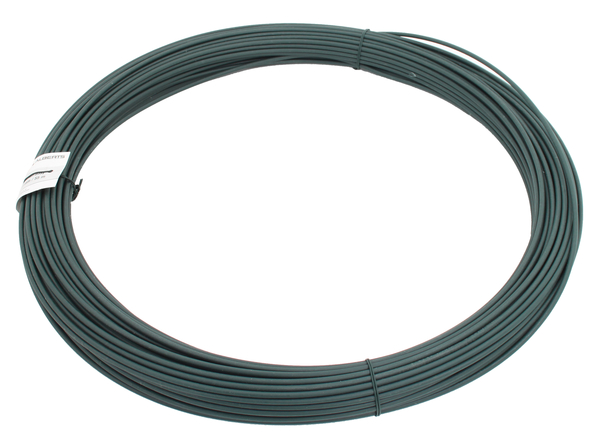 Drut napinający, materiał: stal surowa, powierzchnia: ocynkowana, zielona powłoka z tworzywa sztucznego, Zawartość J.sp.: 55 m, Długość: 55 m, Średnica drutu: 3,8 mm, 15 lat gwarancji na przerdzewienie