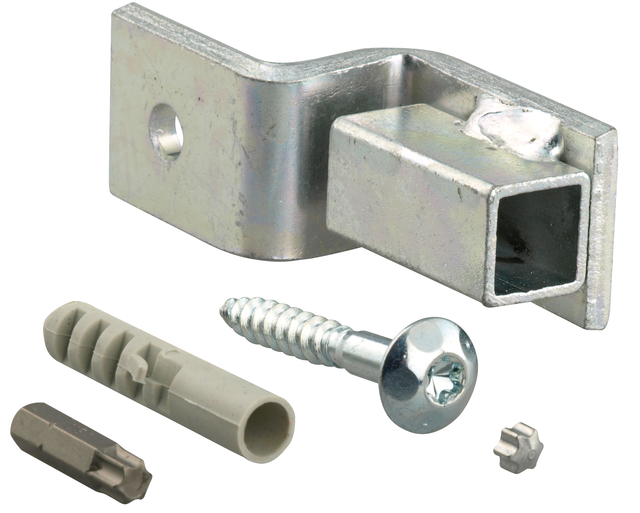 Kit de fixation pour grille de fenêtre sur le mur extérieur, Matériau: Acier brut, Finition: zinguée, Contenu par UV: 4 Lot, Logement: 12 x 12 mm, Garantie de 15 ans contre l'oxydation, Emballé SB