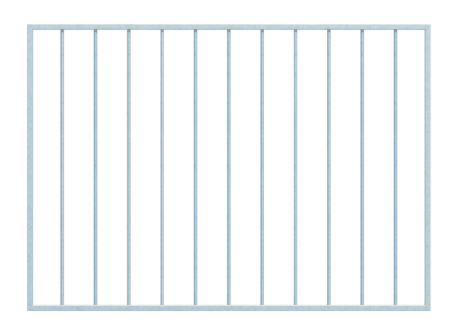 Grille de fenêtre Basic I sur mesure, pour fixation en tableau ou sur mur extérieur, Matériau: Acier brut, Finition: galvanisée passivée, fixation sur le mur, Largeur d'ouverture: 1321 - 1820 mm, Hauteur d'embrasure: 801 - 1400 mm, Largeur du cadre: 1401 - 1900 mm, Hauteur de cadre: 801 - 1400 mm, Épaisseur de cadre: 20 x 20 mm, Ø du barreau intérieur: 12 mm, Nombre de points de fixation: 4, Barreau: sans, Garantie de 15 ans contre l'oxydation