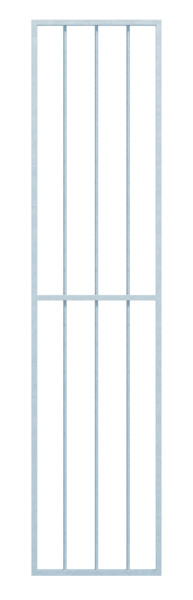 Grille de fenêtre Basic I sur mesure, pour fixation en tableau ou sur mur extérieur, Matériau: Acier brut, Finition: galvanisée passivée, fixation sur le mur, Largeur d'ouverture: 320 - 570 mm, Hauteur d'embrasure: 1401 - 2000 mm, Largeur du cadre: 400 - 650 mm, Hauteur de cadre: 1401 - 2000 mm, Épaisseur de cadre: 30 x 20 mm, Ø du barreau intérieur: 12 mm, Nombre de points de fixation: 8, Barreau: avec, Garantie de 15 ans contre l&apos;oxydation