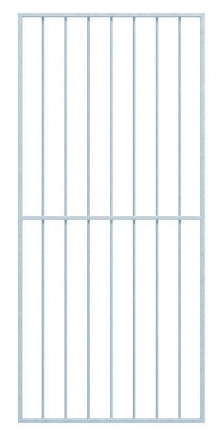 Grille de fenêtre Basic I sur mesure, pour fixation en tableau ou sur mur extérieur, Matériau: Acier brut, Finition: galvanisée passivée, fixation sur le mur, Largeur d'ouverture: 946 - 1320 mm, Hauteur d'embrasure: 1401 - 2000 mm, Largeur du cadre: 1026 - 1400 mm, Hauteur de cadre: 1401 - 2000 mm, Épaisseur de cadre: 30 x 20 mm, Ø du barreau intérieur: 12 mm, Nombre de points de fixation: 8, Barreau: avec, Garantie de 15 ans contre l'oxydation