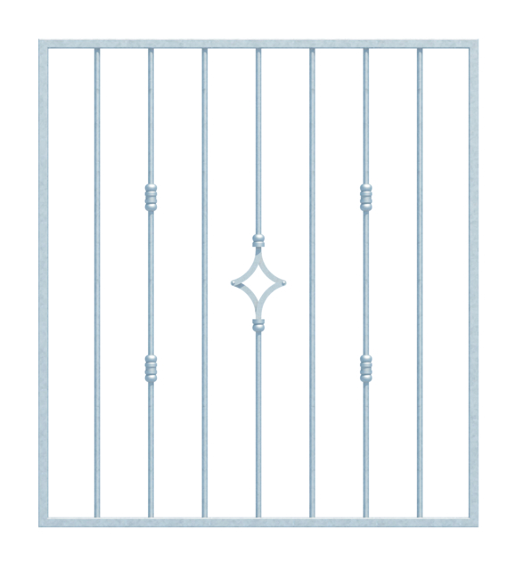 Grille de fenêtre Hamburg sur mesure, pour fixation en tableau ou sur mur extérieur, Matériau: Acier brut, Finition: galvanisée passivée, fixation sur le mur, Largeur d'ouverture: 946 - 1195 mm, Hauteur d'embrasure: 601 - 1000 mm, Largeur du cadre: 1026 - 1275 mm, Hauteur de cadre: 601 - 1000 mm, Épaisseur de cadre: 20 x 20 mm, Ø du barreau intérieur: 12 mm, Nombre de points de fixation: 4, Barreau: sans, Garantie de 15 ans contre l'oxydation