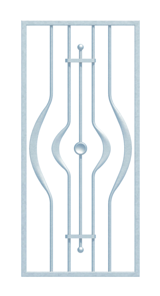 Fenstergitter Frankfurt in Sondermaßen, zur Befestigung in der Fensterlaibung oder auf der Außenwand, Material: Stahl roh, Oberfläche: feuerverzinkt passiviert, Befestigung in der Laibung, Laibungsbreite: 440 - 690 mm, Laibungshöhe: 920 - 1200 mm, Rahmenbreite: 400 - 650 mm, Rahmenhöhe: 880 - 1160 mm, Rahmenstärke: 30 x 20 mm, Material Füllung-Ø: 16 mm, Anzahl Befestigungspunkte: 4, Traverse: ohne, 15 Jahre Garantie gegen Durchrosten