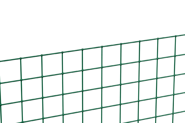 Schweißgitter, Material: Stahl roh, Oberfläche: verzinkt, grün kunststoffbeschichtet, Inhalt pro PE: 5 m, Länge: 5 m, Höhe: 500 mm, Maschenweite: 12,7 x 12,7 mm, Draht-Ø: 1 mm, 10 Jahre Garantie gegen Durchrosten