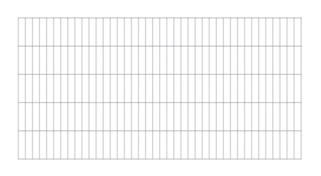 Doppelstab-Gittermatte, Typ 6/5/6, ohne Überstand, Material: Stahl roh, Oberfläche: feuerverzinkt, Breite: 2000 mm, Höhe: 1000 mm, Maschenweite: 50 x 200 mm, 15 Jahre Garantie gegen Durchrosten