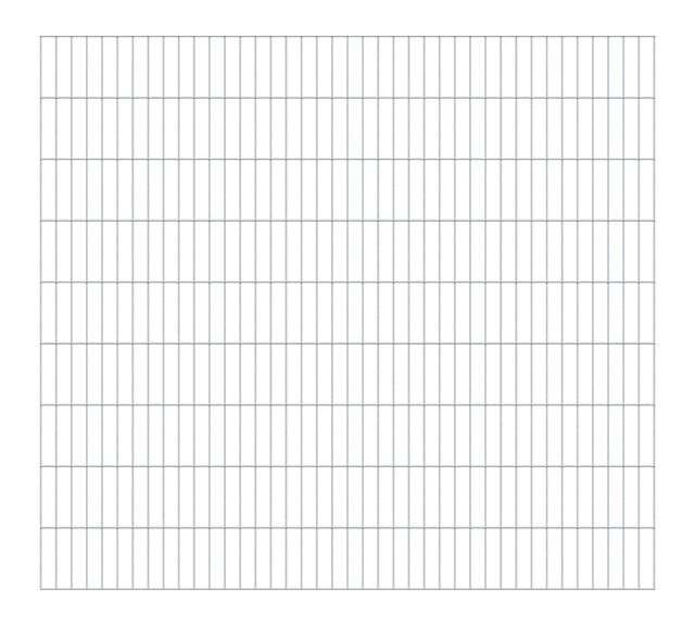 Doppelstab-Gittermatte, Typ 6/5/6, ohne Überstand, Material: Stahl roh, Oberfläche: feuerverzinkt, Breite: 2000 mm, Höhe: 1800 mm, Maschenweite: 50 x 200 mm, 15 Jahre Garantie gegen Durchrosten