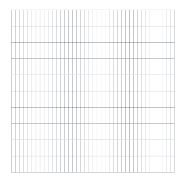 Double bar grating panel, type 6/5/6, without excess length, Material: raw steel, Surface: hot-dip galvanised, Width: 2000 mm, Height: 2000 mm, Mesh width: 50 x 200 mm, 15-year warranty against rusting through