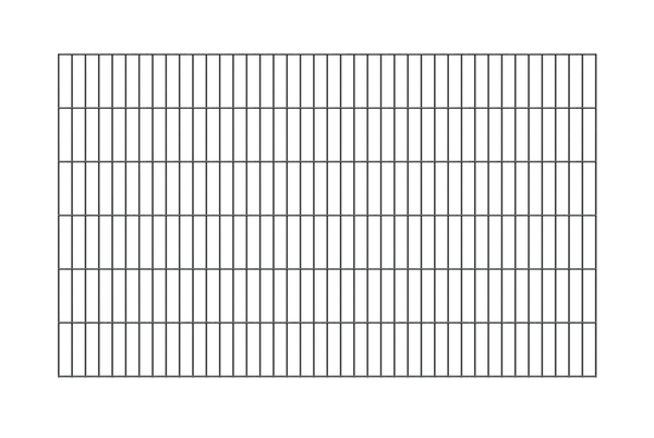 Doppelstab-Gittermatte, Typ 6/5/6, ohne Überstand, Material: Stahl roh, Oberfläche: verzinkt, anthrazit kunststoffbeschichtet RAL 7016, Breite: 2000 mm, Höhe: 1200 mm, Maschenweite: 50 x 200 mm, 15 Jahre Garantie gegen Durchrosten