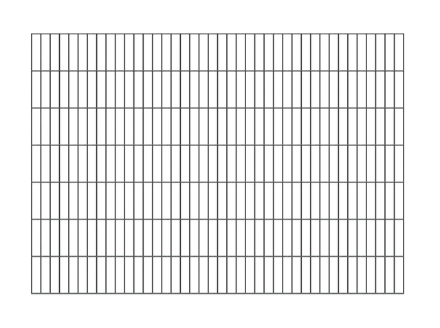 Doppelstab-Gittermatte, Typ 6/5/6, ohne Überstand, Material: Stahl roh, Oberfläche: verzinkt, anthrazit kunststoffbeschichtet RAL 7016, Breite: 2000 mm, Höhe: 1400 mm, Maschenweite: 50 x 200 mm, 15 Jahre Garantie gegen Durchrosten