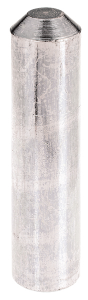 Einschlag-Werkzeug für Bodenhülsen für Stahlrohrpfosten, Material: Stahl roh, Oberfläche: galvanisch verzinkt, Dickschichtschutz, Gesamtlänge: 130 mm, Durchmesser: 30,9 mm, 15 Jahre Garantie gegen Durchrosten