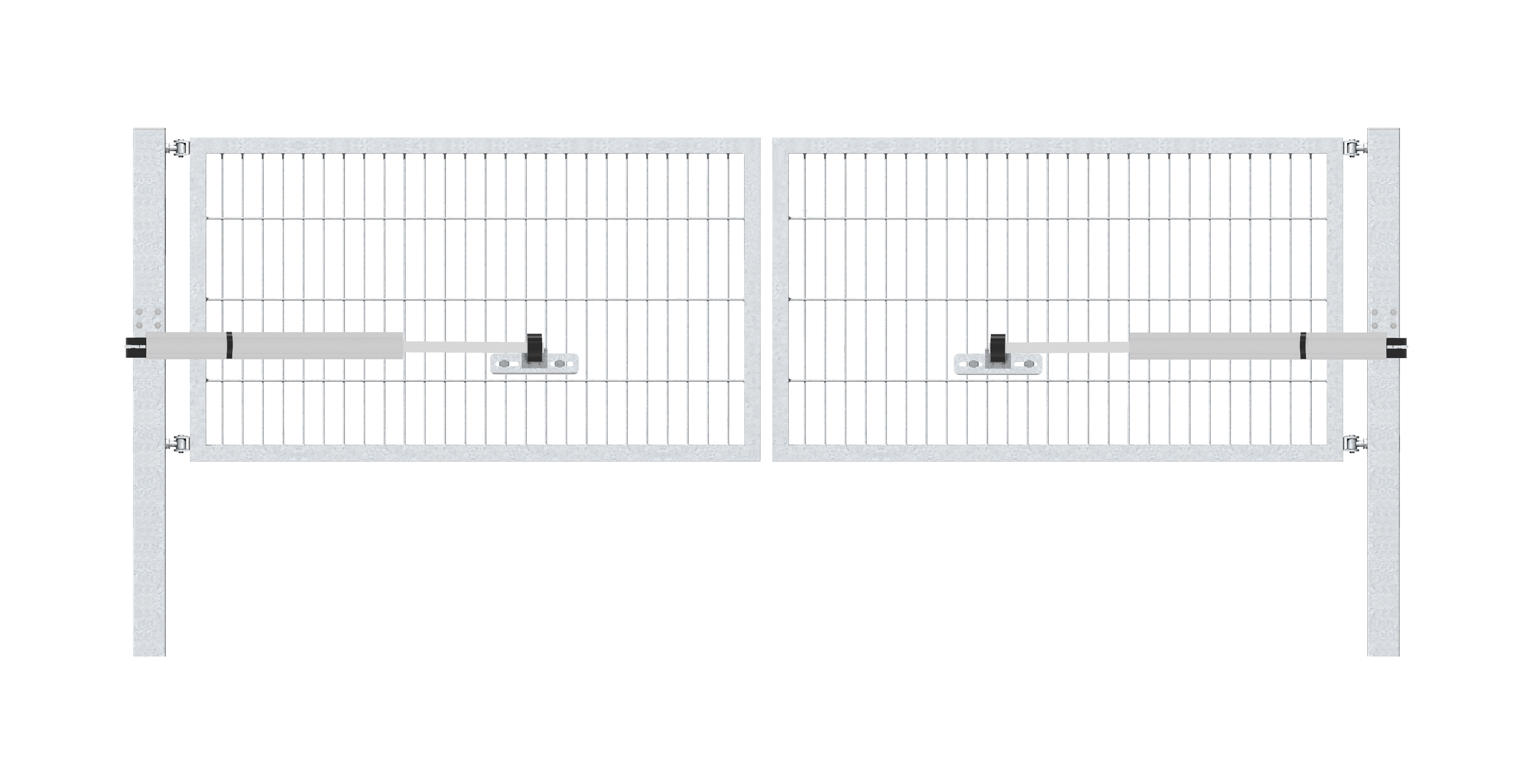 Stabgitter-Doppeltor Slim, Typ 8/6/8, inkl. Torantrieb
