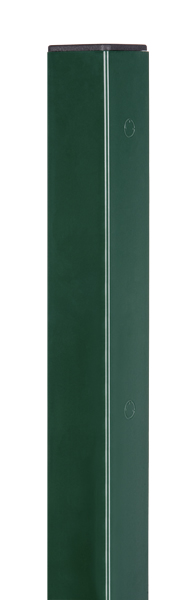 Gate post Flexo, can be used as stop or hook post, Material: raw steel, Surface: sendzimir galvanised, green powder-coated RAL 6005, for setting in concrete, Gate height: 1000 mm, Post length: 1700 mm, Post thickness: 80 x 80 mm, 15-year warranty against rusting through