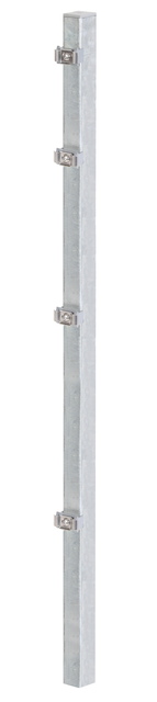 Zaunpfosten inkl. separater Klemmlasche, Bohrabstand 400 mm