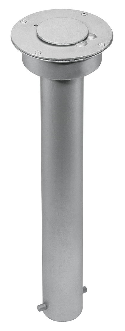 Bodenhülse für runde Absperrpfosten, selbstklemmend