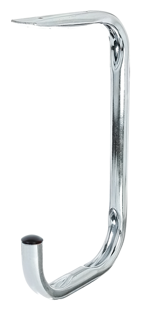 Crochet de plafond coudé, Matériau: Acier brut, Finition: zinguée, Profondeur: 155 mm, Hauteur totale: 255 mm, Profondeur du crochet: 150 mm, Hauteur du crochet: 70 mm, Charge maxi: 20 kg, Ø tube: 18 mm