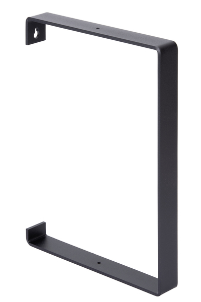 Regalträger Adam, passend für Brettbreite min. 200 mm, Material: Stahl, Oberfläche: matt schwarz mit Feinstruktur kunststoffbeschichtet RAL 9005, Höhe: 304 mm, Tiefe: 210 mm, Breite: 30 mm, Materialstärke: 4,00 mm