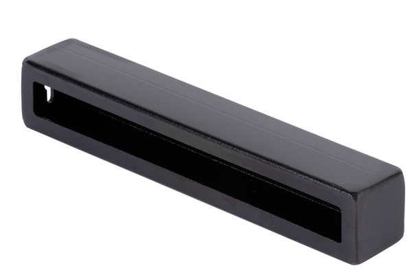 Regalträger Jona, passend für Brettbreite 200 mm und Bretthöhe 19 mm, Material: Stahl, Oberfläche: matt schwarz mit Feinstruktur kunststoffbeschichtet RAL 9005, Höhe: 40 mm, Tiefe: 220 mm, Breite: 40 mm, Belastung max.: 50 kg, Materialstärke: 1,50 mm