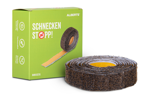 Schneckenstopp, Beflockung in X-Form, Material: Polypropylen, Farbe: schwarz, Inhalt pro PE: 3 m, Länge: 3 m, Breite: 40 mm, Materialstärke: 1,50 mm