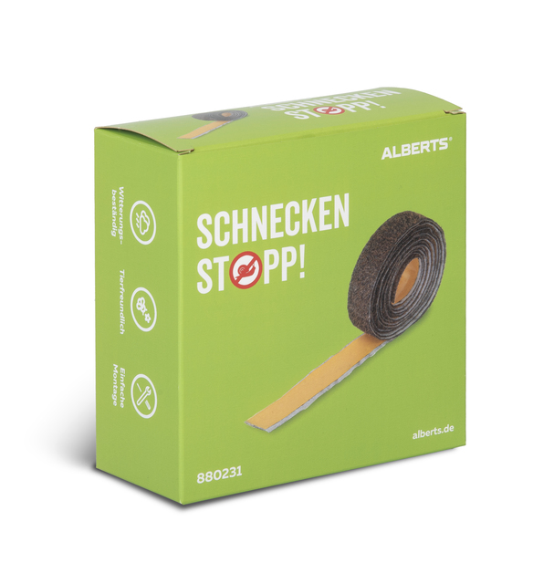 Schneckenstopp, Beflockung in X-Form, Material: Polypropylen, Farbe: schwarz, Inhalt pro PE: 3 m, Länge: 3 m, Breite: 40 mm, Materialstärke: 1,50 mm