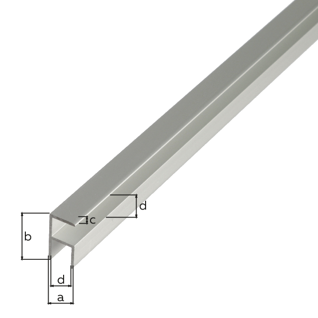 Profil narożny, samozaciskowy, materiał: aluminium, powierzchnia: anodowana srebrna, Szerokość: 8,9 mm, Wysokość: 20 mm, Grubość materiału: 1,5 mm, Szerokość światła: 5,9 mm, Długość: 1000 mm Profil narożny, samozaciskowy, materiał: aluminium, powierzchnia: anodowana srebrna, Szerokość: 8,9 mm, Wysokość: 20 mm, Grubość materiału: 1,5 mm, Szerokość światła: 5,9 mm, Długość: 1000 mm