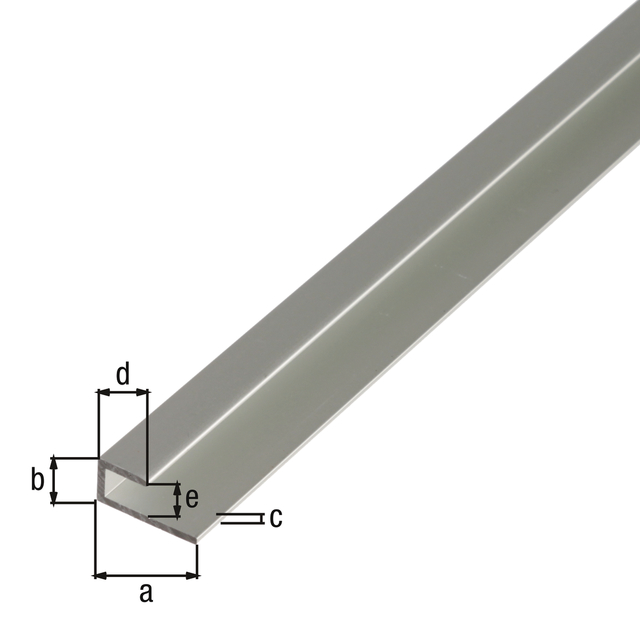 Profil wykończeniowy, samozaciskowy, materiał: aluminium, powierzchnia: anodowana srebrna, Szerokość dół: 20 mm, Wysokość: 9 mm, Grubość materiału: 1,5 mm, Szerokość góra: 10 mm, Wysokość wewnętrzna: 6 mm, Długość: 1000 mm Profil wykończeniowy, samozaciskowy, materiał: aluminium, powierzchnia: anodowana srebrna, Szerokość dół: 20 mm, Wysokość: 9 mm, Grubość materiału: 1,5 mm, Szerokość góra: 10 mm, Wysokość wewnętrzna: 6 mm, Długość: 1000 mm