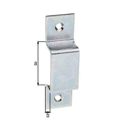 Schlaufe, Material: Stahl roh, Oberfläche: galvanisch gelb verzinkt, lichte Länge: 7 mm, lichte Höhe: 5 mm, Gesamtlänge: 25 mm, Gesamtbreite: 8 mm, Anzahl Löcher: 2, Loch: Ø3 mm Schlaufe, Material: Stahl roh, Oberfläche: galvanisch gelb verzinkt, lichte Länge: 7 mm, lichte Höhe: 5 mm, Gesamtlänge: 25 mm, Gesamtbreite: 8 mm, Anzahl Löcher: 2, Loch: Ø3 mm