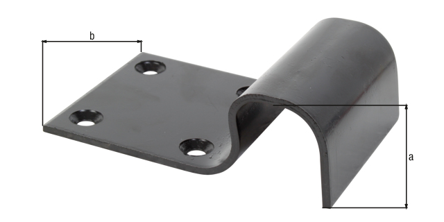 Tope de pórtico, con agujeros para atornillar avellanados, Material: Acero crudo, Superficie: Barniz de inmersión negro aplicado de forma cataforética, para atornillar, Altura: 50 mm, Anchura: 90 mm, Modelo: sin perforar, Espesura del material: 4,00 mm, Número de agujeros: 4, Perforación: Ø8 mm Tope de pórtico, con agujeros para atornillar avellanados, Material: Acero crudo, Superficie: Barniz de inmersión negro aplicado de forma cataforética, para atornillar, Altura: 50 mm, Anchura: 90 mm, Modelo: sin perforar, Espesura del material: 4,00 mm, Número de agujeros: 4, Perforación: Ø8 mm