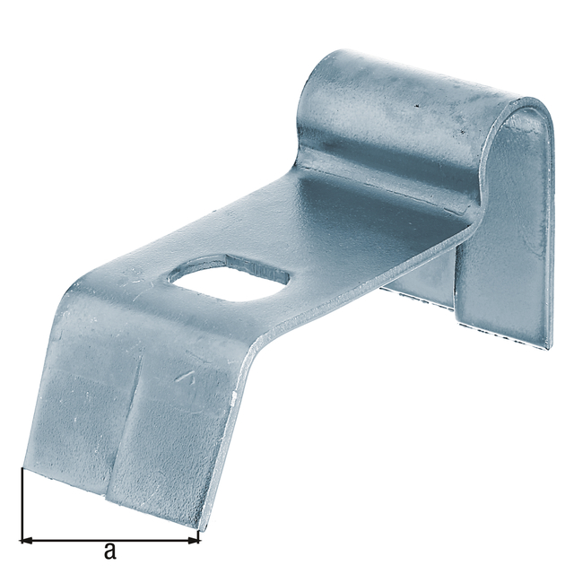 Tope de pórtico, con agujeros oblongos, Material: Acero crudo, Superficie: galvanizado, para hormigonar, Anchura: 50 mm, dimensión de la partida para hormigonar: 40 mm, Espesura del material: 2,50 mm, Número de agujeros: 1, Perforación: 28 x 18 mm Tope de pórtico, con agujeros oblongos, Material: Acero crudo, Superficie: galvanizado, para hormigonar, Anchura: 50 mm, dimensión de la partida para hormigonar: 40 mm, Espesura del material: 2,50 mm, Número de agujeros: 1, Perforación: 28 x 18 mm