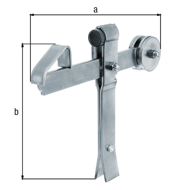 Tope para pórticos de báscula, Material: Acero crudo, Superficie: galvanizado, para hormigonar, Anchura: 300 mm, Altura: 240 mm Tope para pórticos de báscula, Material: Acero crudo, Superficie: galvanizado, para hormigonar, Anchura: 300 mm, Altura: 240 mm