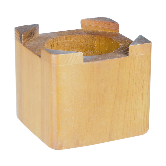 Betterhöher, Material: Hartholz, Inhalt pro PE: 4 St., Länge: 100 mm, Breite: 100 mm, Höhe: 100 mm, Loch: Ø75 mm Betterhöher, Material: Hartholz, Inhalt pro PE: 4 St., Länge: 100 mm, Breite: 100 mm, Höhe: 100 mm, Loch: Ø75 mm