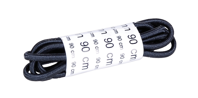 Elastische Schnürsenkel, Material: Nylon, Farbe: schwarz, Inhalt pro PE: 1 Paar, Länge: 900 mm Elastische Schnürsenkel, Material: Nylon, Farbe: schwarz, Inhalt pro PE: 1 Paar, Länge: 900 mm
